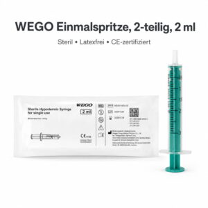 WEGO Einmalspritze, 2-teilig, 2ml, 100stk